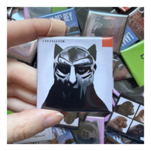 Przypinka 50x50mm Catvillain