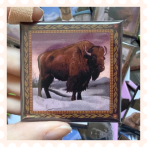 Przypinka 50x50mm Żubr