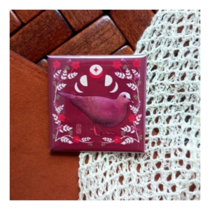 Przypinka 50×50 mm Błyskotek białoczelny