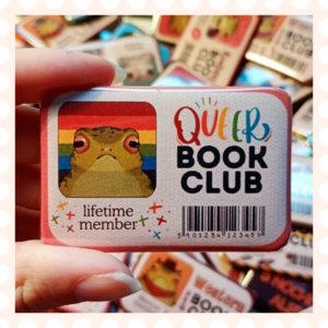 Przypinka 40x60mm Queer Book Club