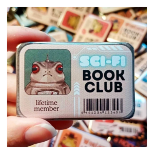 Przypinka 40x60mm Science Fiction Book Club