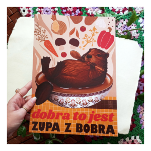 Plakat Zupa z bobra
