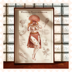Plakat Wrinkled Peach Mushroom