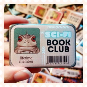Przypinka 40x60mm Science Fiction Book Club
