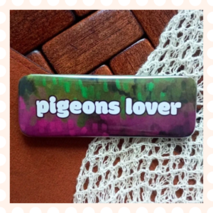Przypinka 25×70 mm Pigeon lover