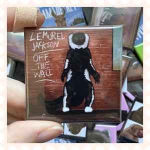 Przypinka 50×50 mm Lemurel Jackson