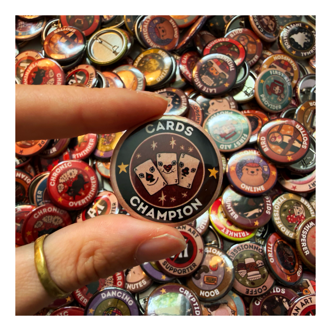 Przypinka 32 mm Cards Champion - obrazek 2