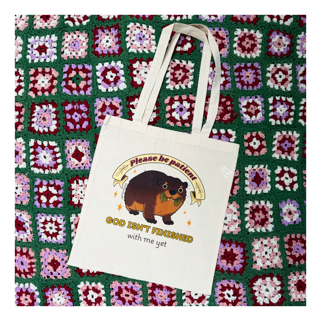 Tote bag Please be patient, god isn't finished with me yet - obrazek 2
