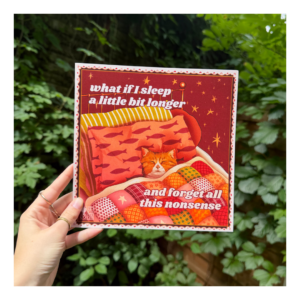 Plakat Śpiący kotek