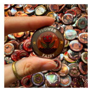 Przypinka 32 mm Flower fairy