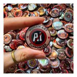 Przypinka 32 mm Human art supporter