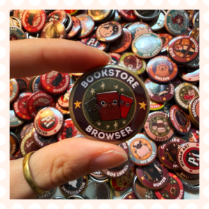 Przypinka 32 mm Bookstore Browser