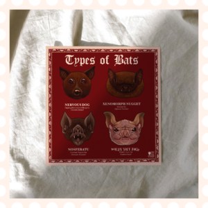 Plakat Types of Bats