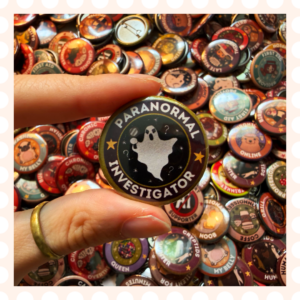 Przypinka 32 mm Paranormal Investigator