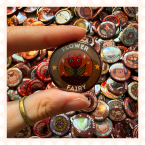 Przypinka 32 mm Flower fairy