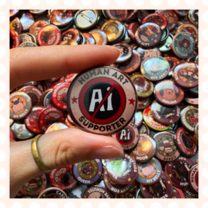 Przypinka 32 mm Human art supporter